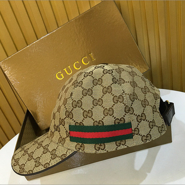 Gucci Original GG Canvas Baseball Hat With Web - EUR FASHION