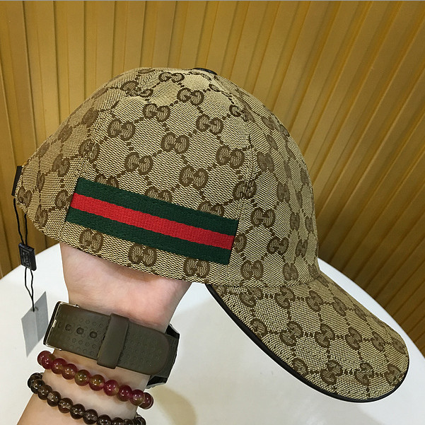 Gucci Original GG Canvas Baseball Hat With Web - EUR FASHION