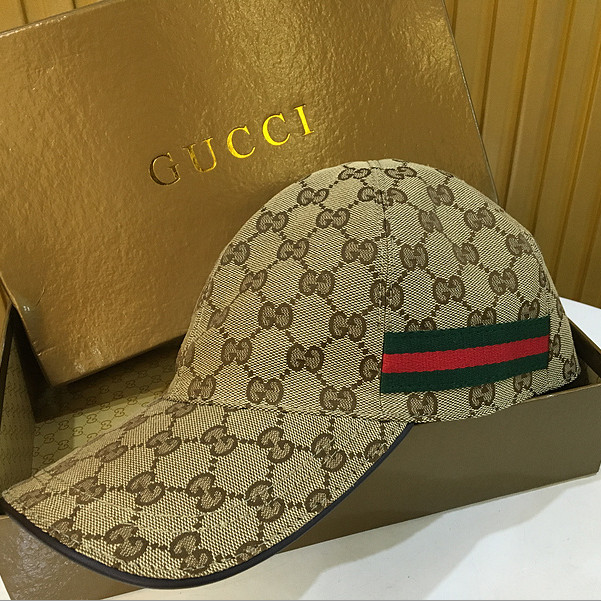 Gucci Original GG Canvas Baseball Hat With Web - EUR FASHION