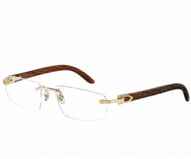 Cartier T8100905 Wood Engraving Eyeglasses Gold - EUR FASHION