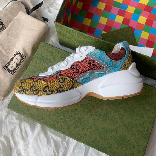 Gucci GG Multicolor Canvas Sneakers For Men And Women - EUR FASHION