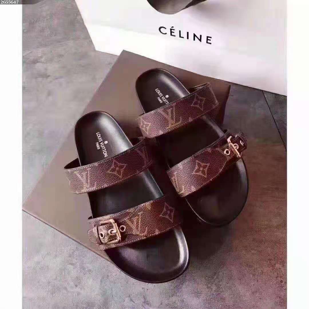 Louis Vuitton Monogram Bom Dia Flat Mule Sandals - EUR FASHION