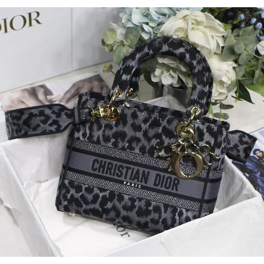 Dior Leopard Print Lady Bag（24-20-11CM） - EUR FASHION