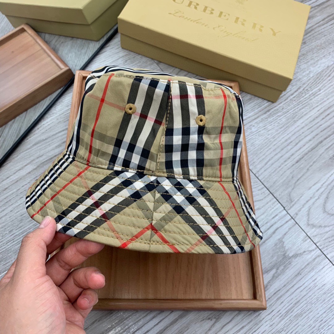 Burberry Vintage Check Cotton Bucket Hat - EUR FASHION