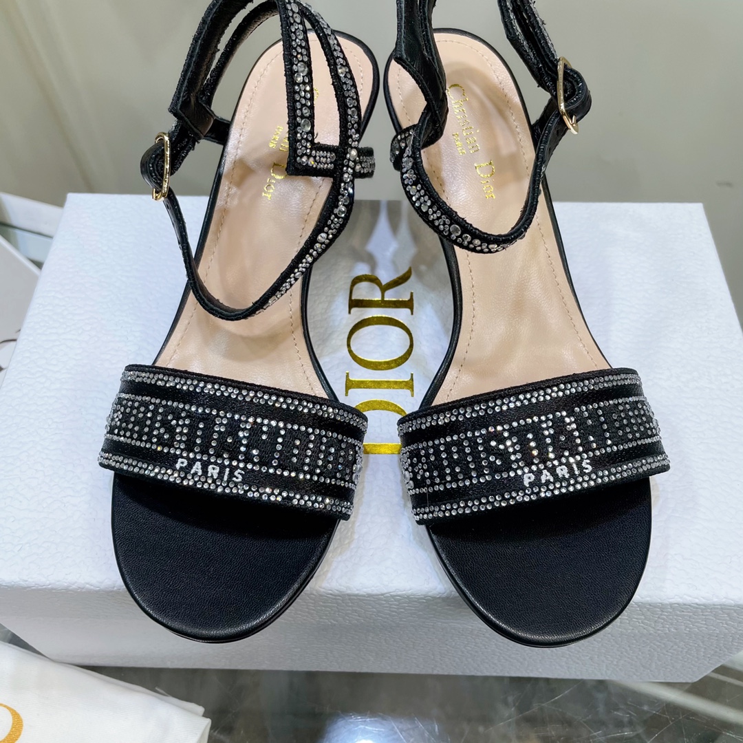 Dior Logo High Heeled Sandals(6.5CM) - EUR FASHION