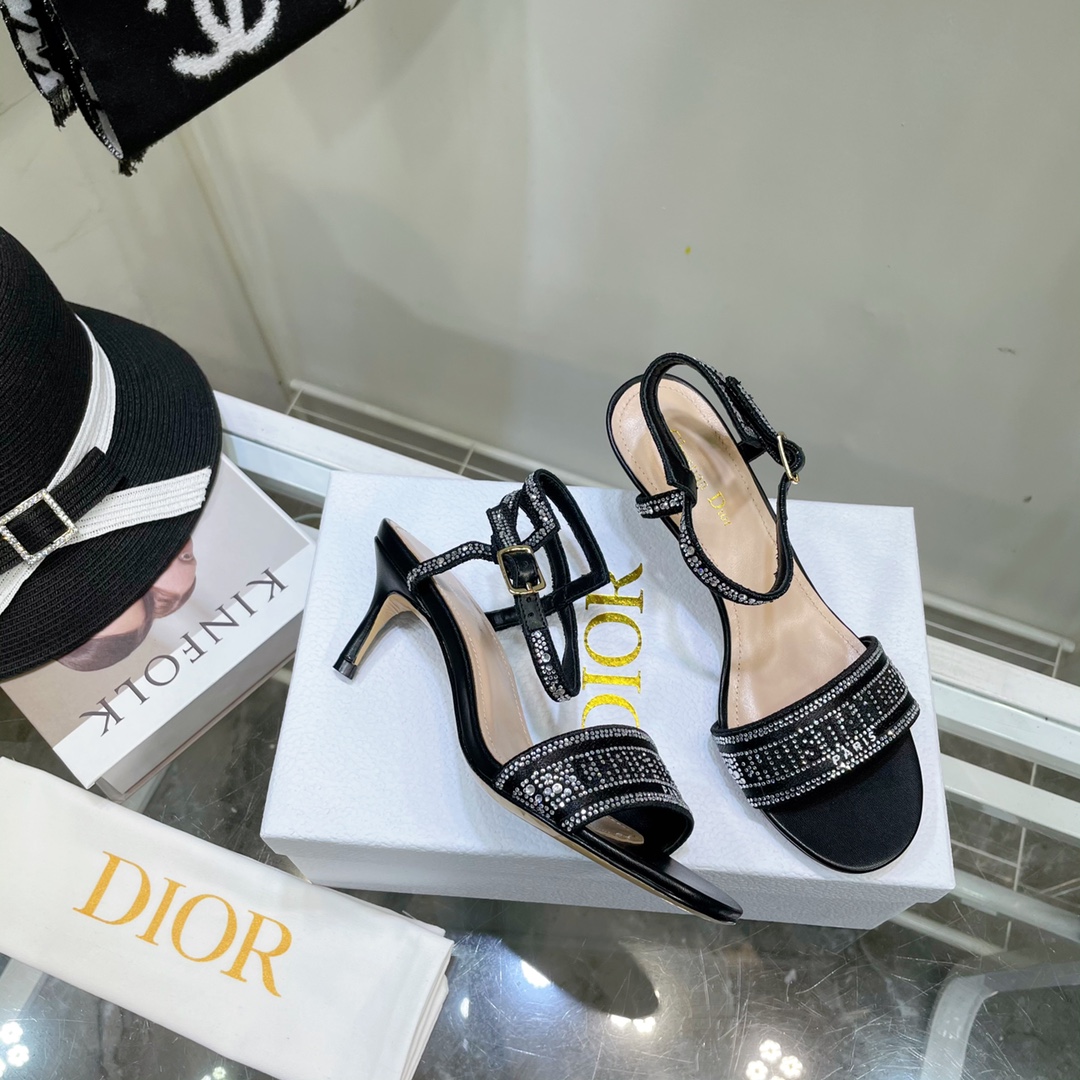Dior Logo High Heeled Sandals(6.5CM) - EUR FASHION