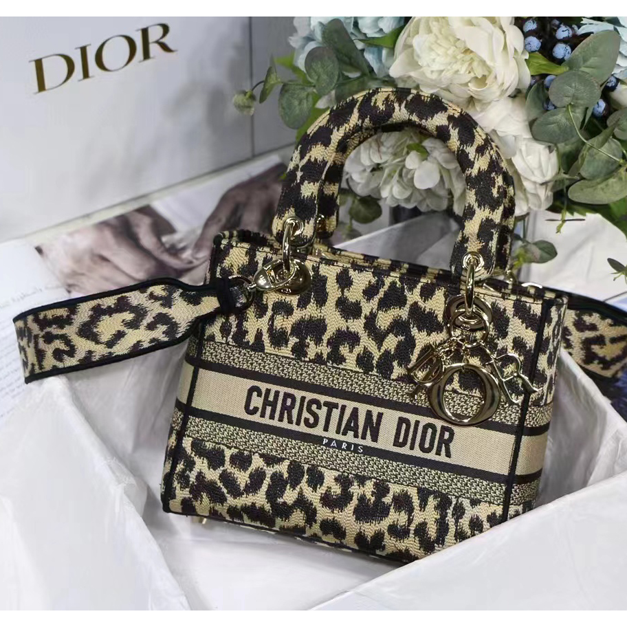 Dior Leopard Print Lady Bag（24-20-11CM） - EUR FASHION