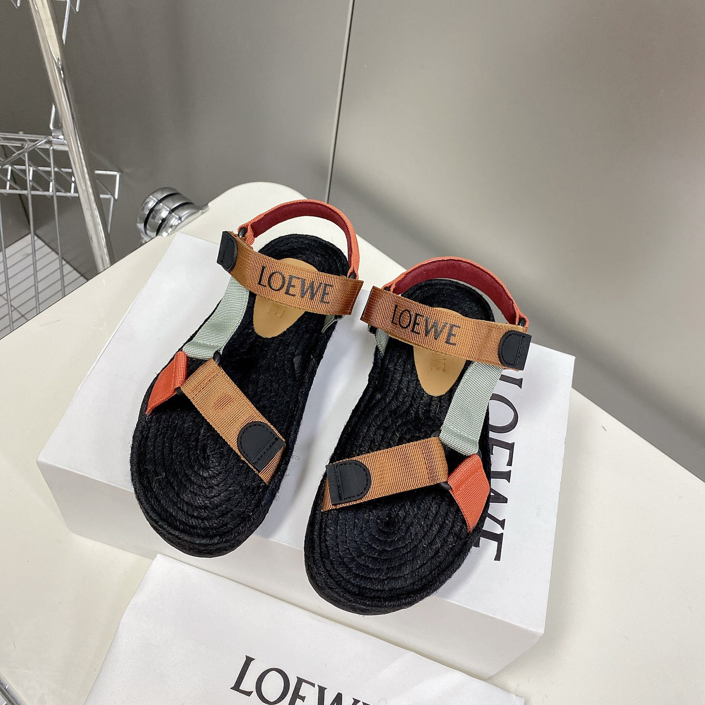 Loewe Strappy Espadrille In Nylon - EUR FASHION