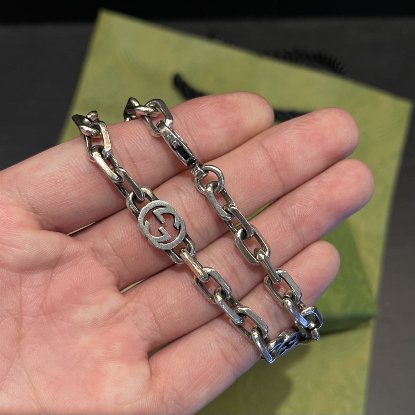 Gucci Silver Bracelet With Interlocking G - EUR FASHION