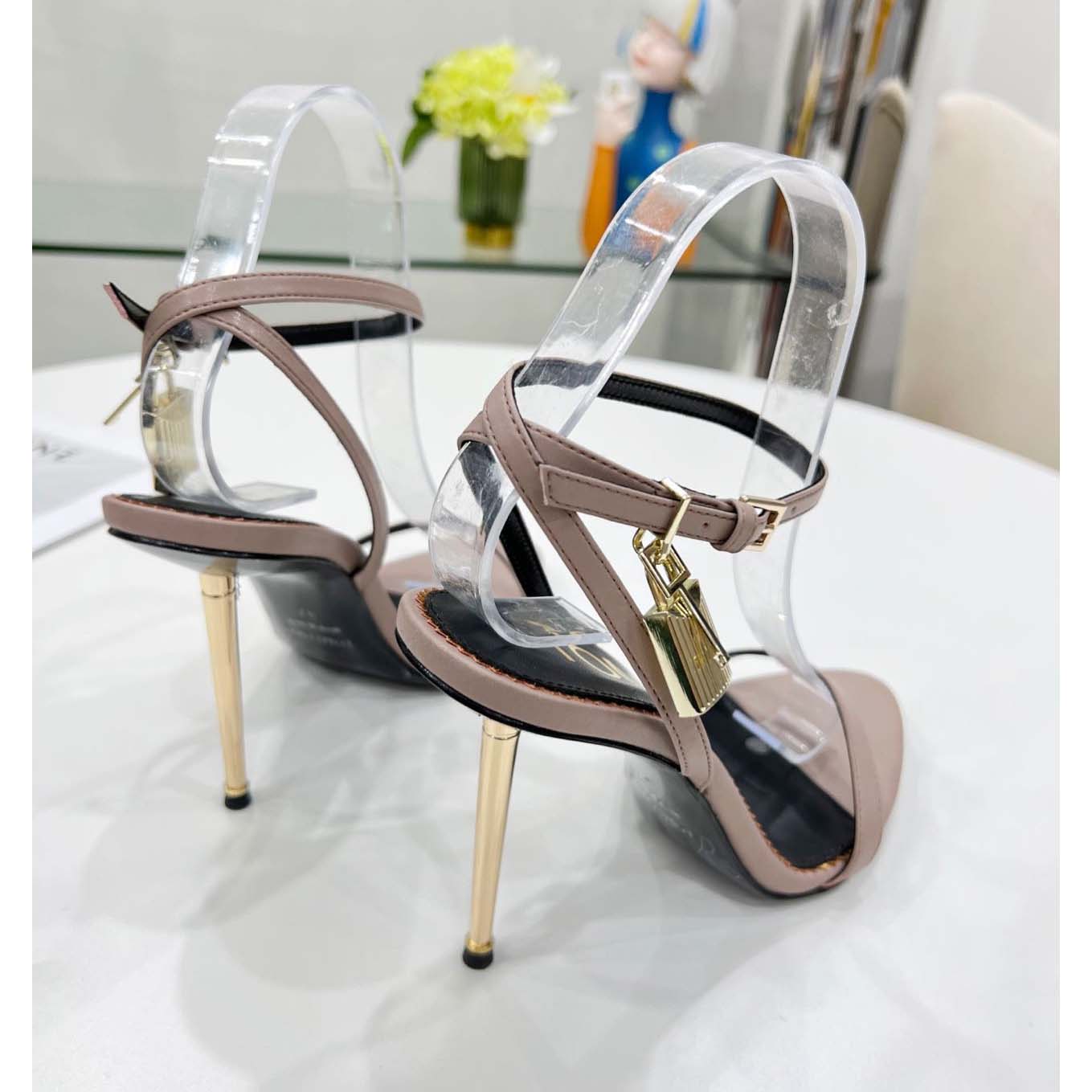 Tom Ford Sandalias Padlock De Piel With Heel Height Of 10.5cm - EUR FASHION