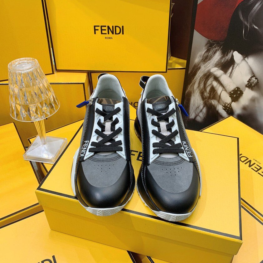 Fendi Flow Beige Suede Low-Tops Sneakers - EUR FASHION