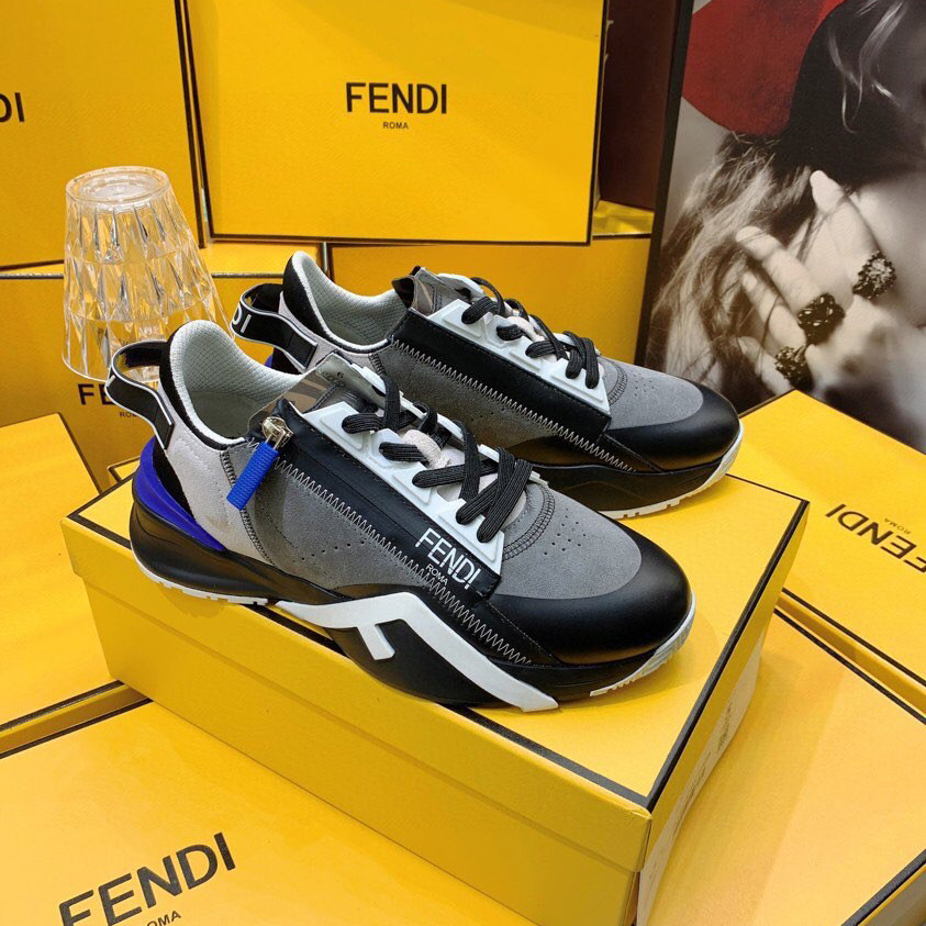 Fendi Flow Beige Suede Low-Tops Sneakers - EUR FASHION