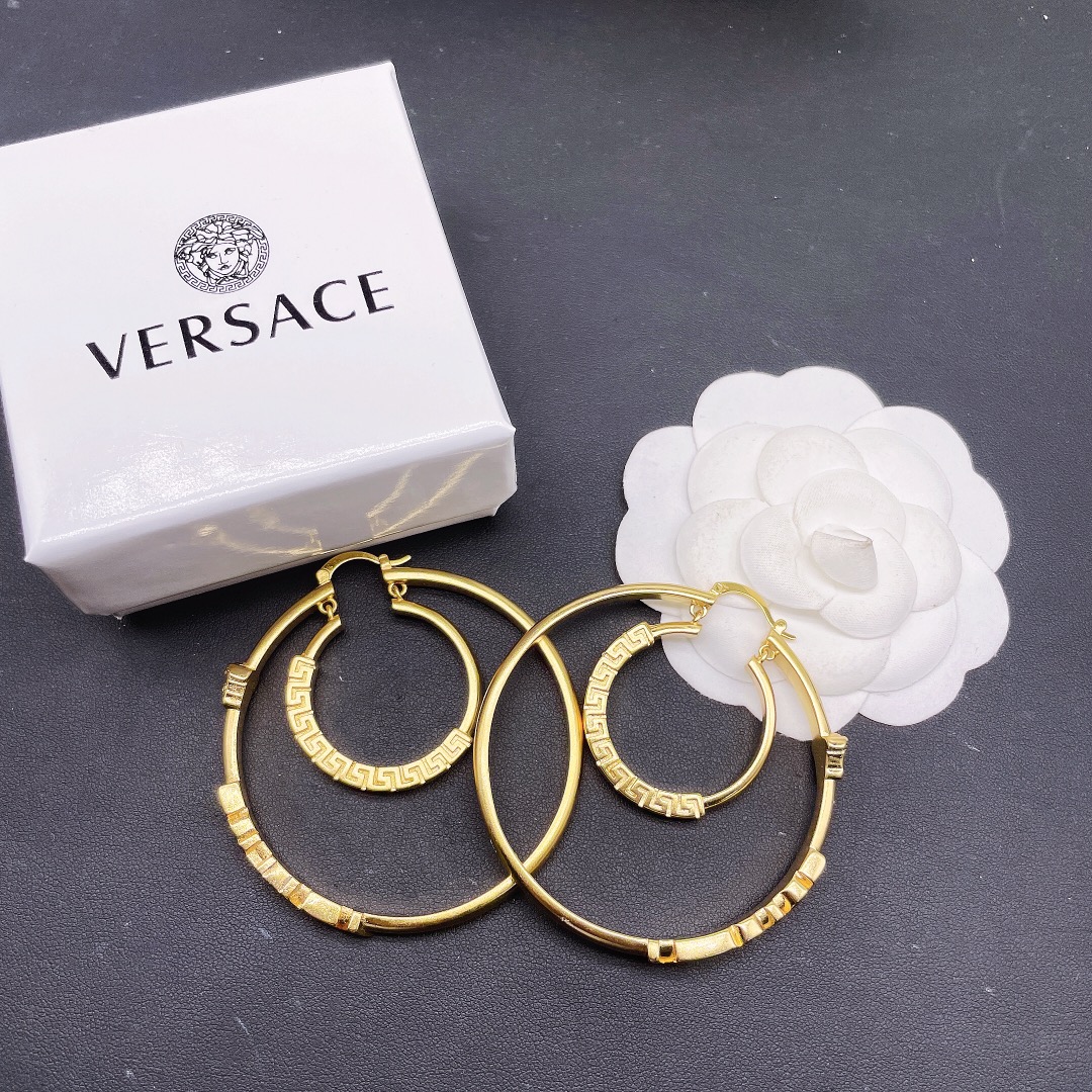 Versace La Medusa Greca Hoop Earrings - EUR FASHION