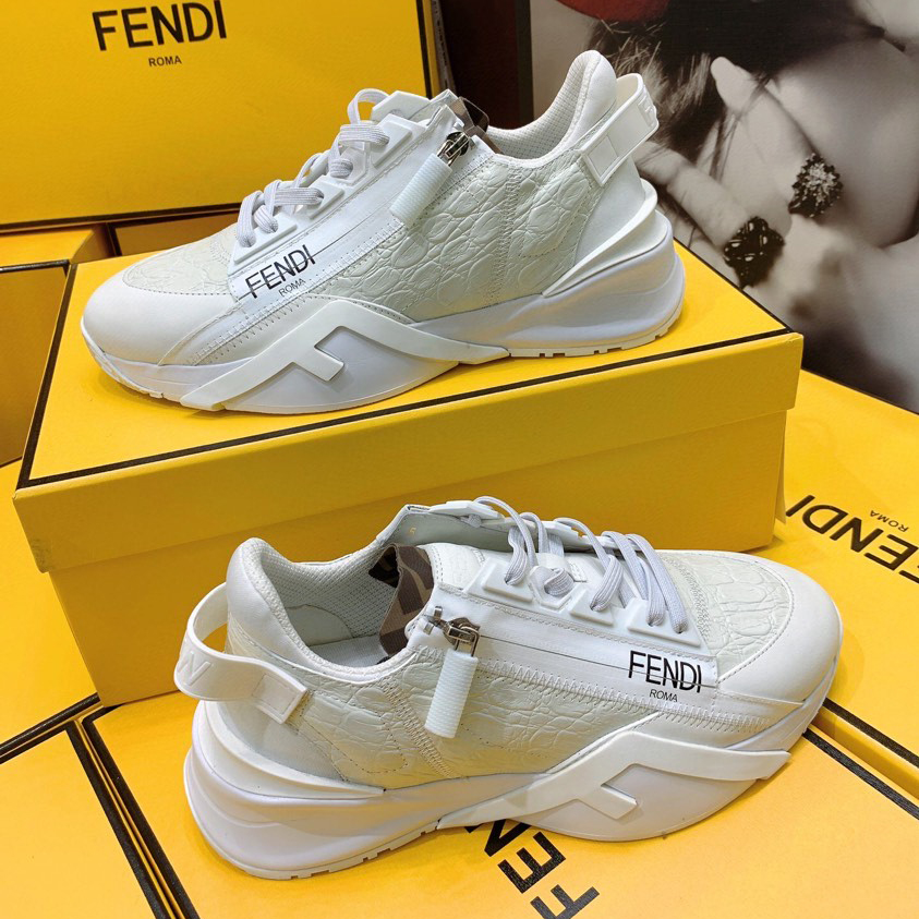 Fendi Flow Beige Suede Low-Tops Sneakers - EUR FASHION