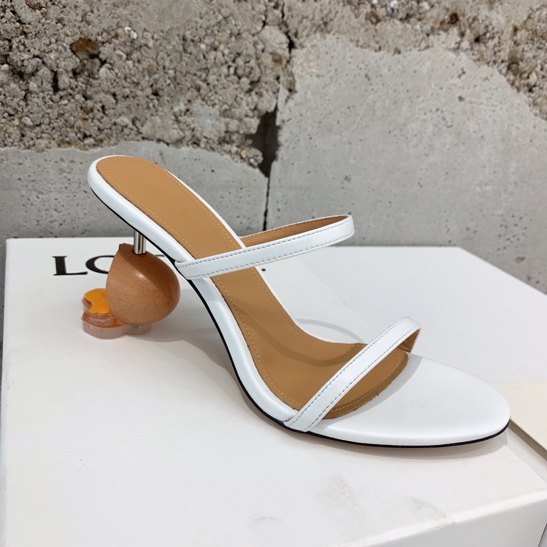 Loewe Broken Egg Sandal In Goatskin - EUR FASHION