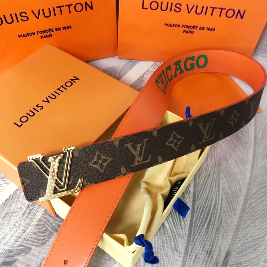 Louis Vuitton LV Pyramide Cities Exclusive 40MM Reversible Belt—Chicago - EUR FASHION