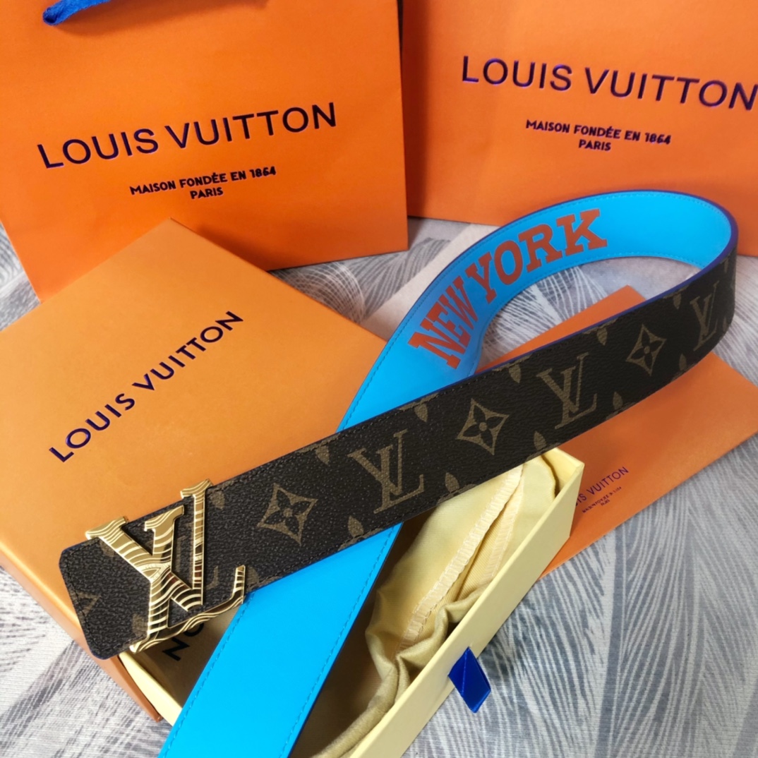 Louis Vuitton LV Pyramide Cities Exclusive 40MM Reversible Belt—New York - EUR FASHION