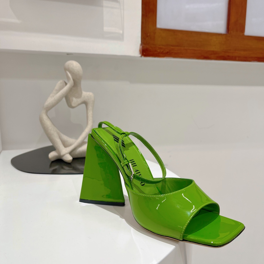 The Attico ''Piper'' Neon Emerald Sandal - EUR FASHION