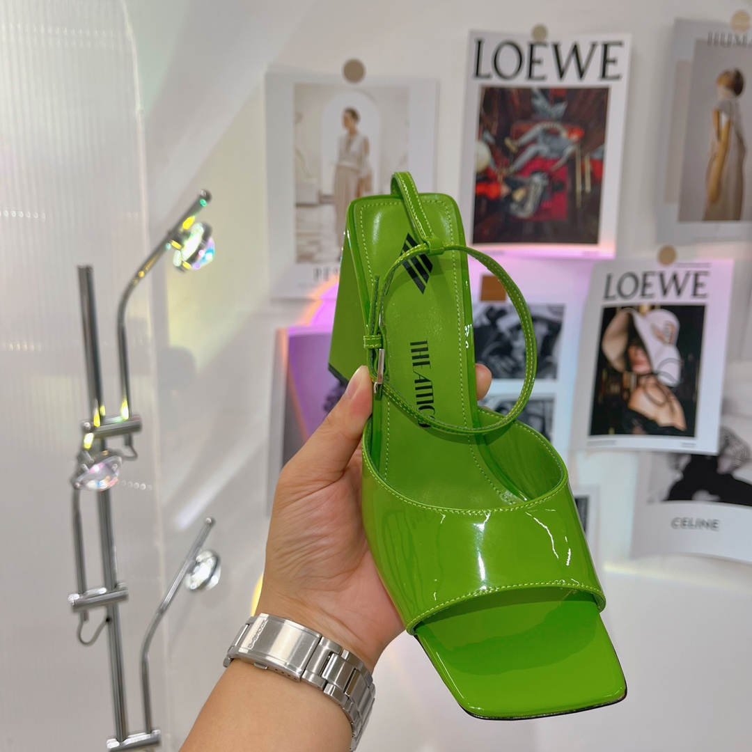 The Attico ''Piper'' Neon Emerald Sandal - EUR FASHION