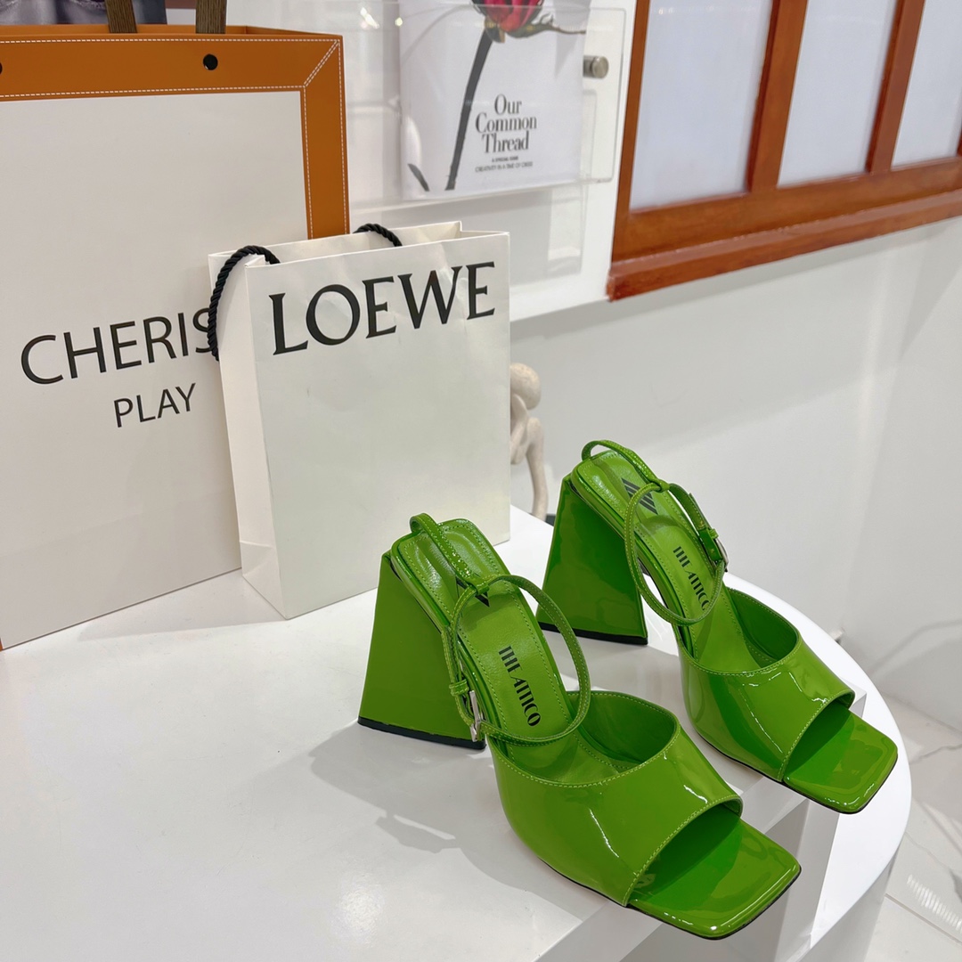 The Attico ''Piper'' Neon Emerald Sandal - EUR FASHION