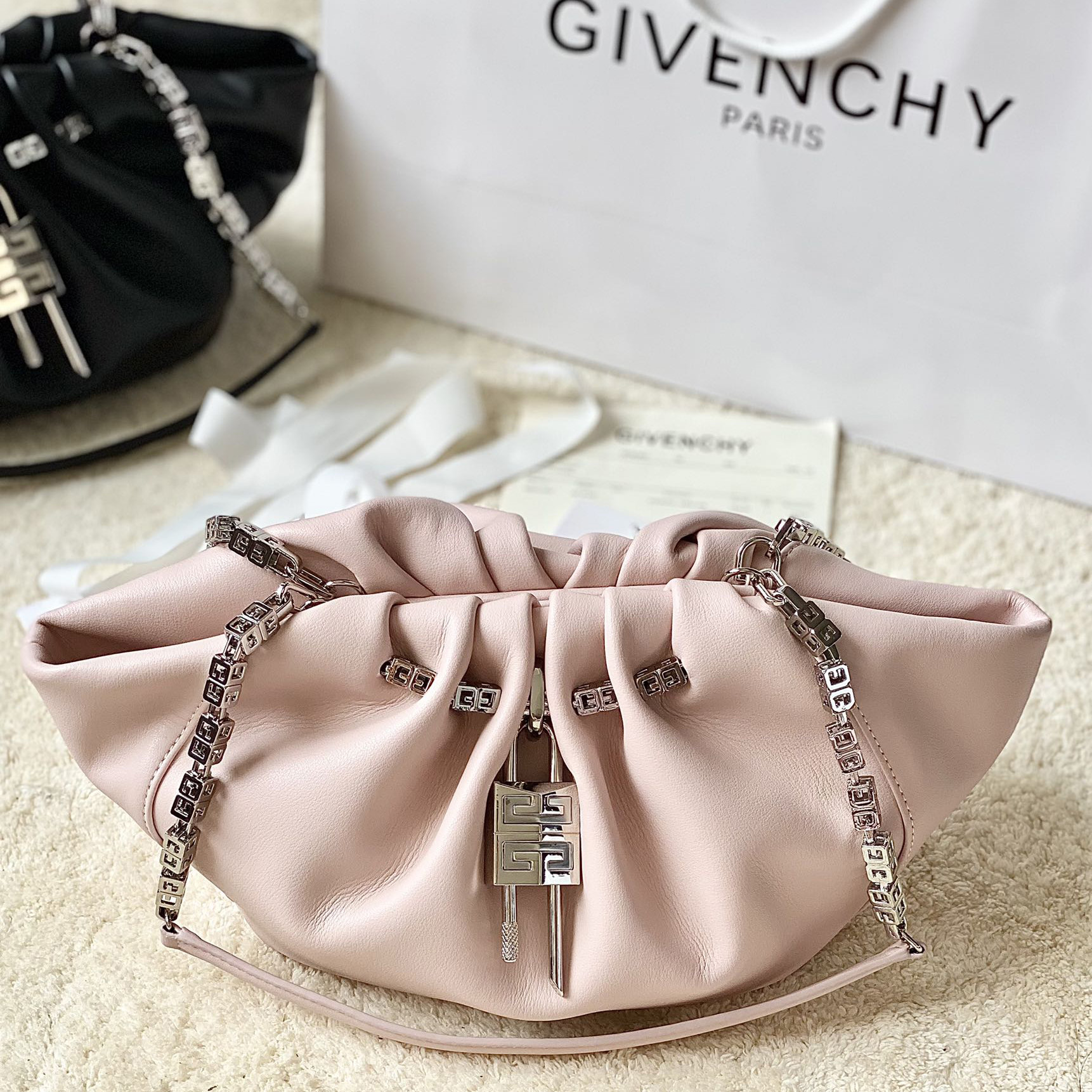 Givenchy Small Kenny Bag In Smooth Leather - Blossom Pink(32-22-17cm) - EUR FASHION