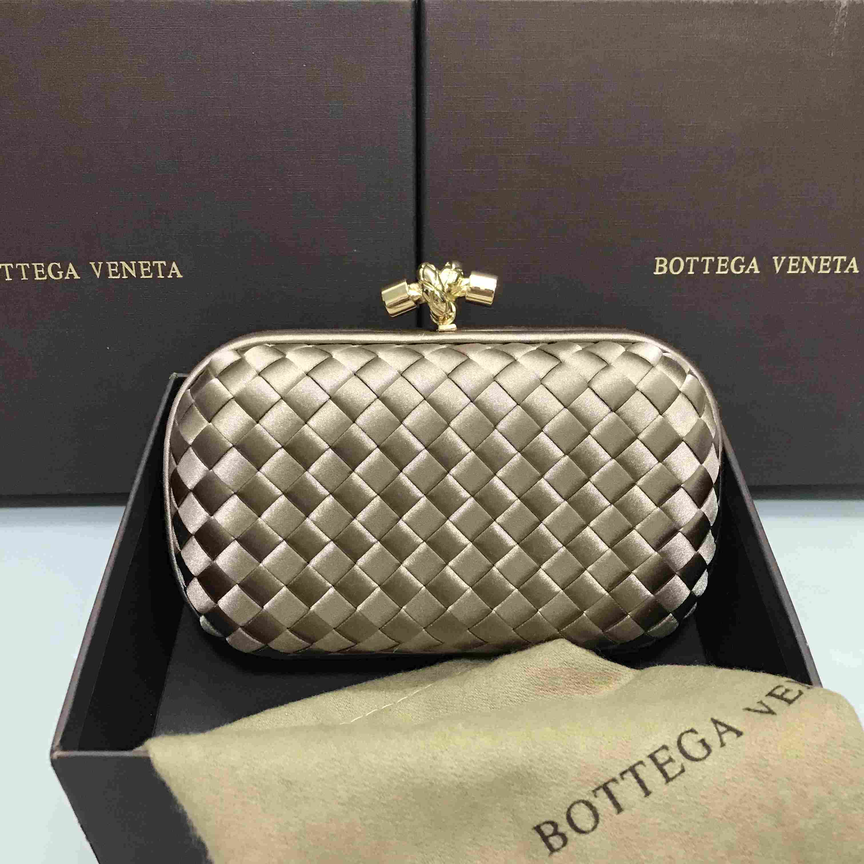 Bottega Veneta Pochette Knot Silk Clutch Bag(16.5-10-5cm)   B7750 - EUR FASHION