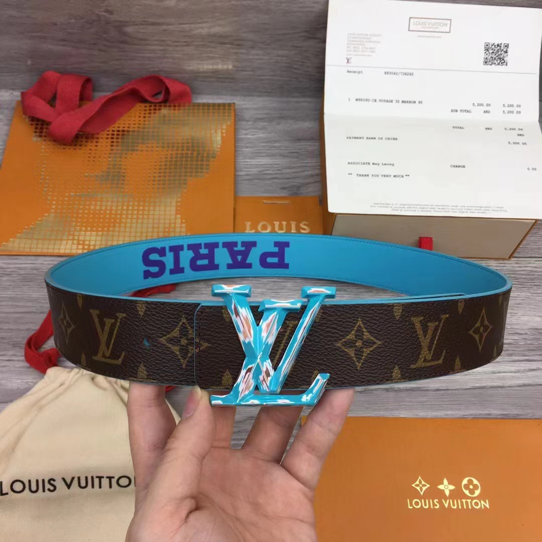 Louis Vuitton LV Pyramide Cities Exclusive 40MM Reversible Belt—Paris - EUR FASHION