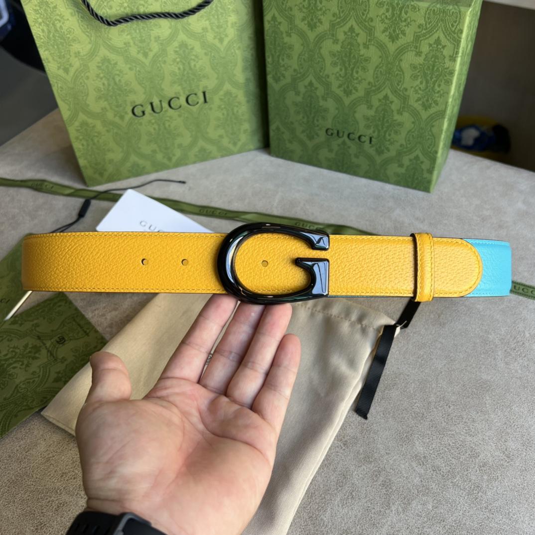 Gucci Two-Tone Belt With G Buckle - EUR FASHION