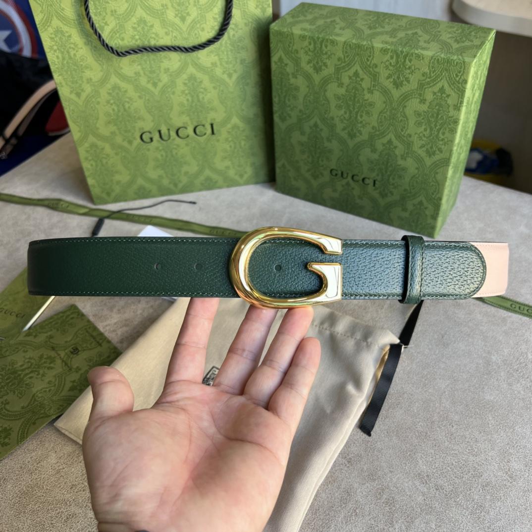 Gucci Two-Tone Belt With G Buckle - EUR FASHION