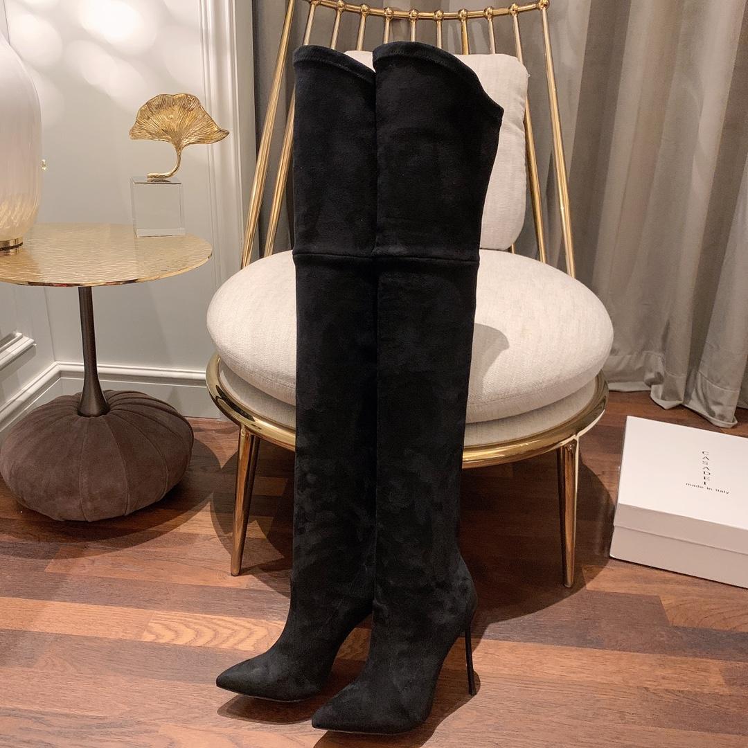 Casadei Blade Black Over-The-Knee Boot - EUR FASHION