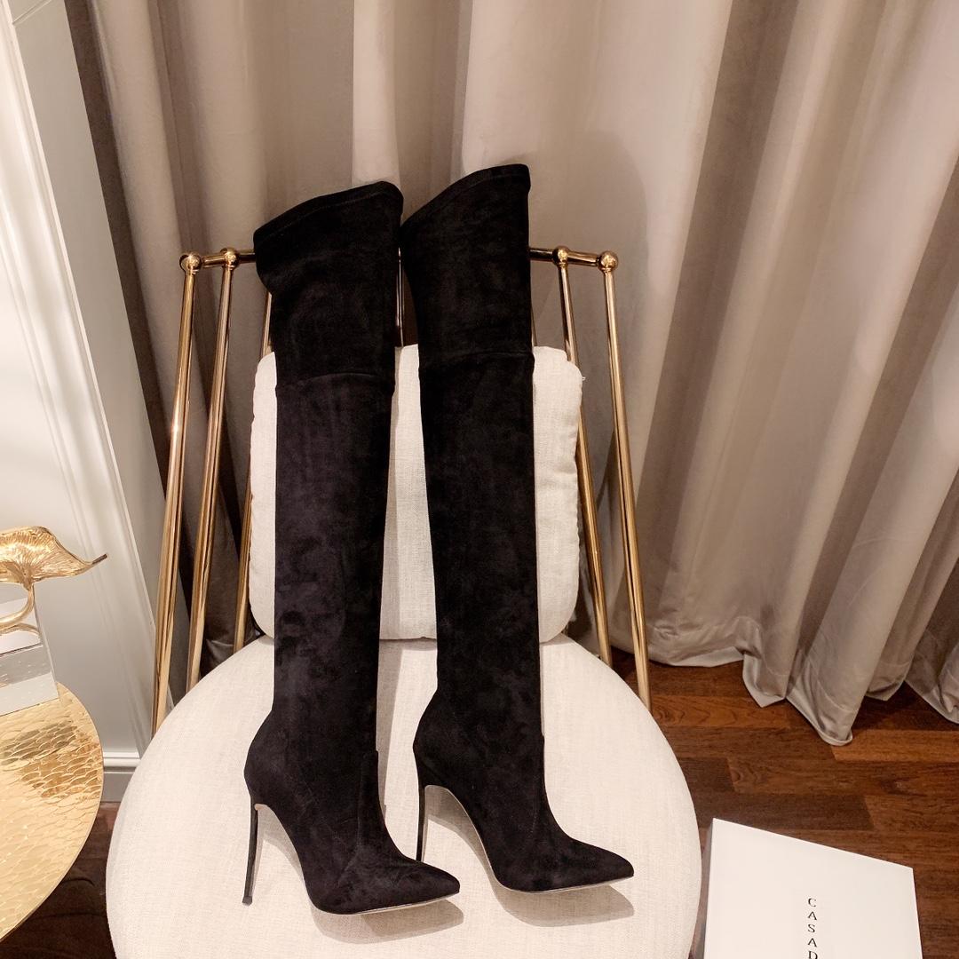 Casadei Blade Black Over-The-Knee Boot - EUR FASHION