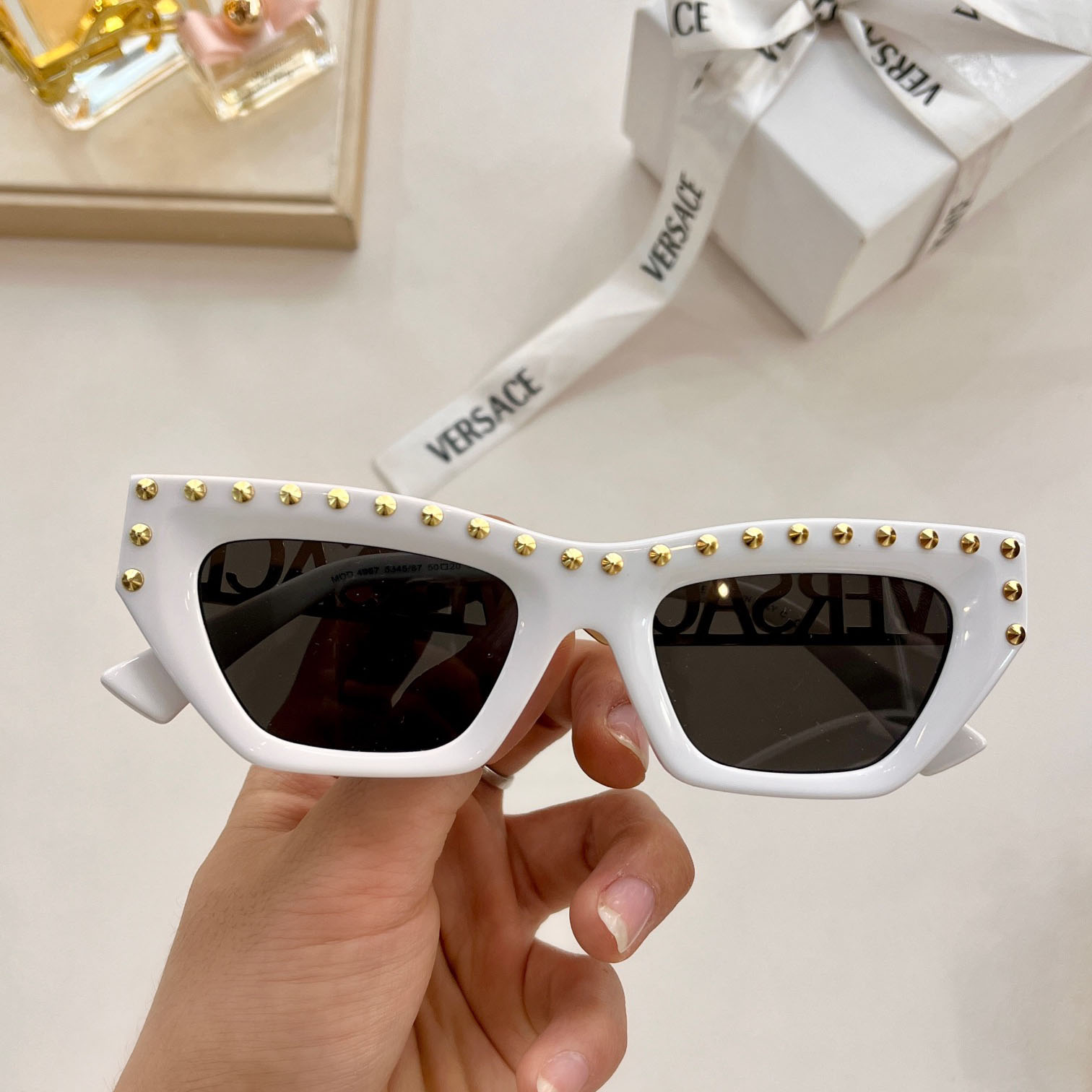 Versace 90s Vintage Logo Cat-Eye Sunglasses     VE4967  - EUR FASHION