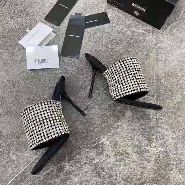 Alexander Wang Sienna Crystal Slide Sandals - EUR FASHION