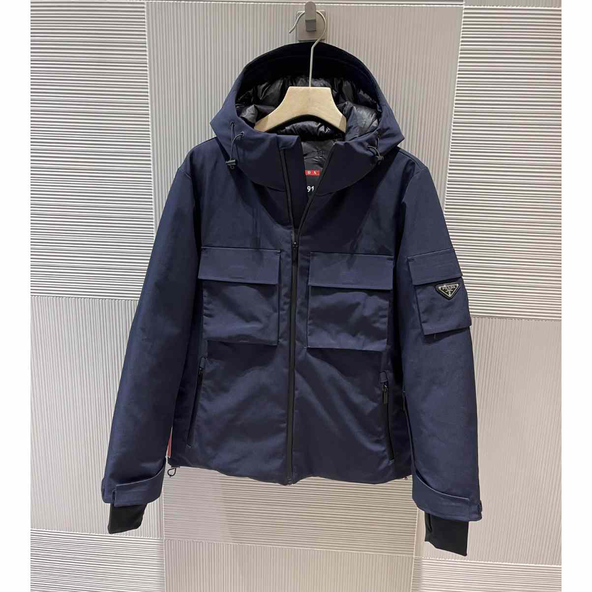 Prada Logo Hooded Puffer Jacket - EUR FASHION