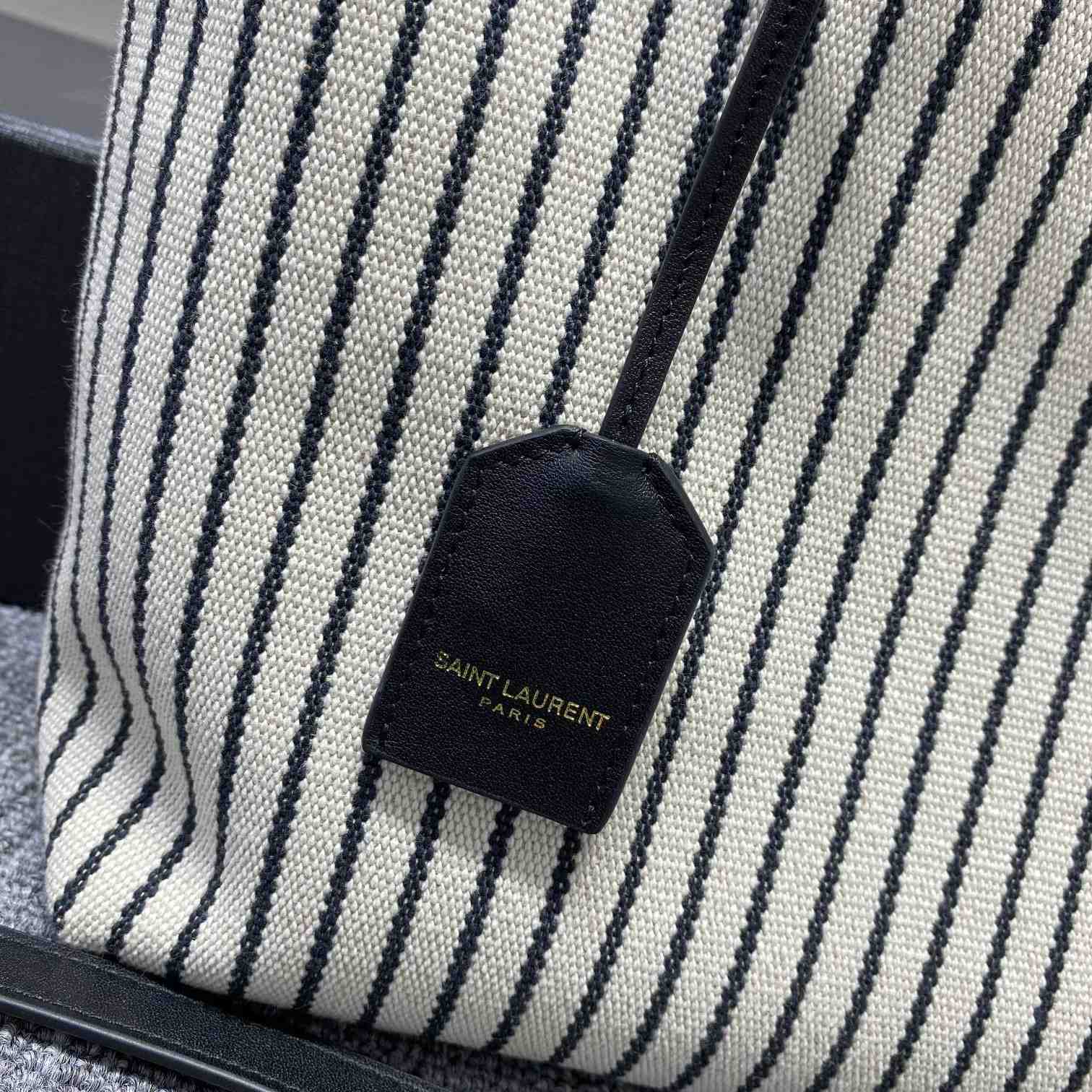 Saint Laurent Shopping Toy Striped Canvas Tote (25x28x8cm) - EUR FASHION