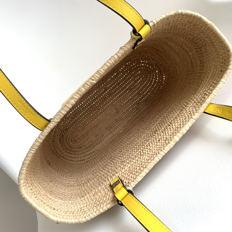 Loewe Small Square Basket bag In Raffia And Calfskin (30*21*11cm) - EUR FASHION