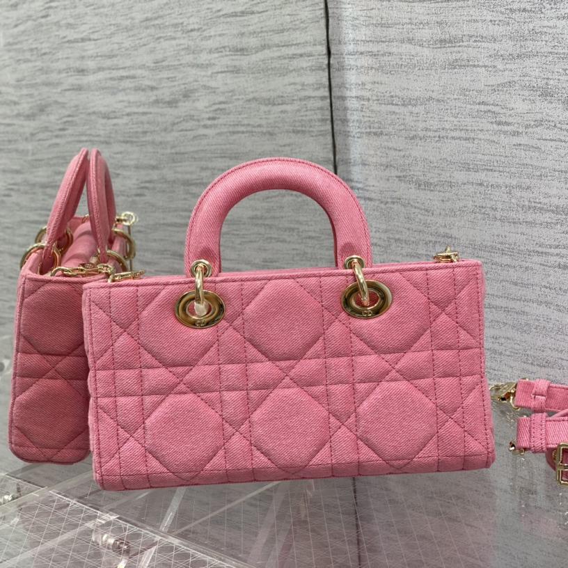 Dior Denim Macrocannage Lady D-Joy Pink(26*6*14cm) - EUR FASHION