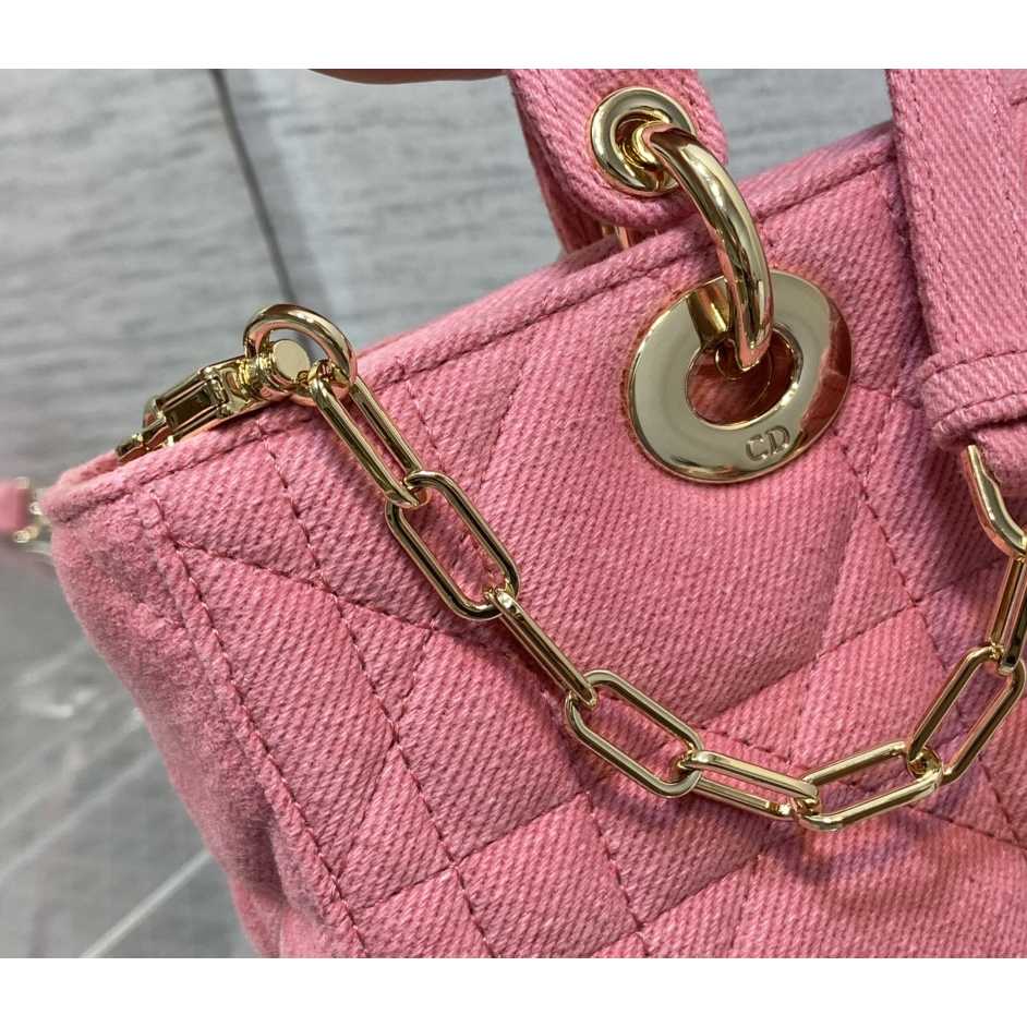 Dior Denim Macrocannage Lady D-Joy Pink(26*6*14cm) - EUR FASHION