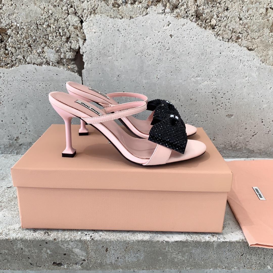 Miu Miu Satin Bow Sandals - EUR FASHION