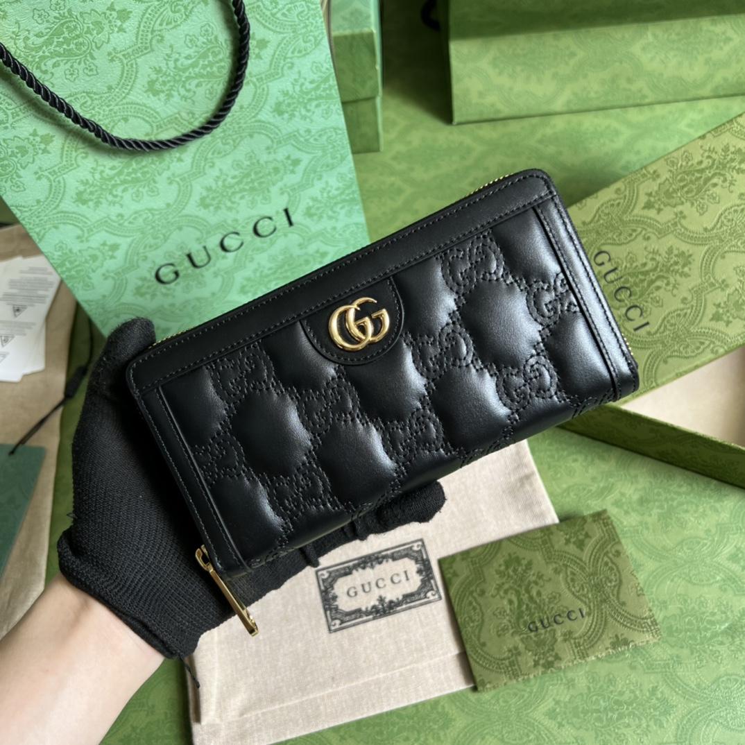 Gucci GG Matelasse Zip-around Wallet - EUR FASHION