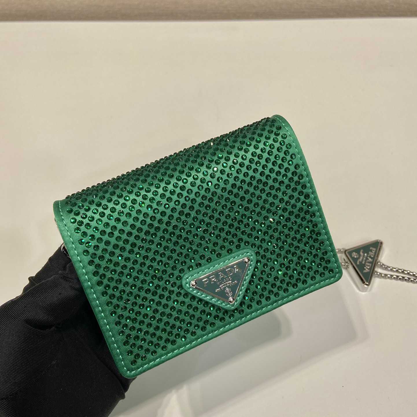 Prada Cardholder With Shoulder Strap And Crystals - EUR FASHION