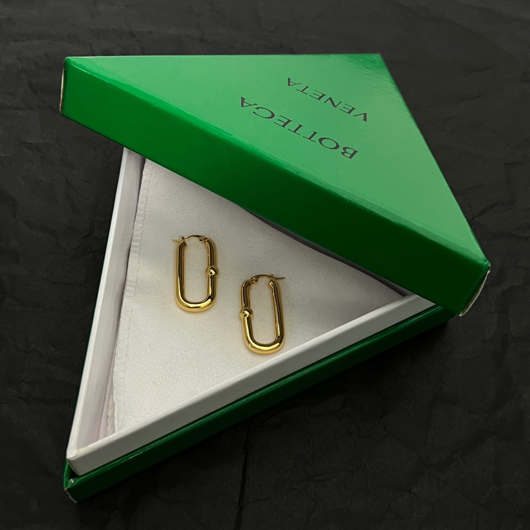 Bottega Veneta Chains Hoop Earrings - EUR FASHION