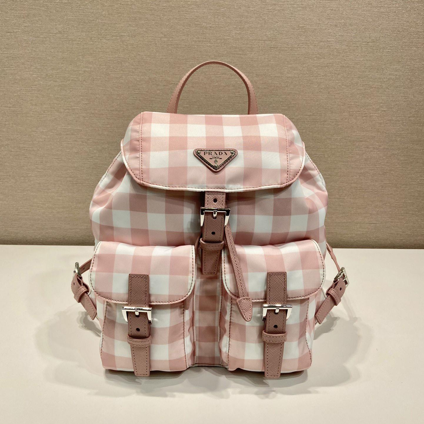 Prada Small Printed Re-Nylon Backpack - EUR FASHION