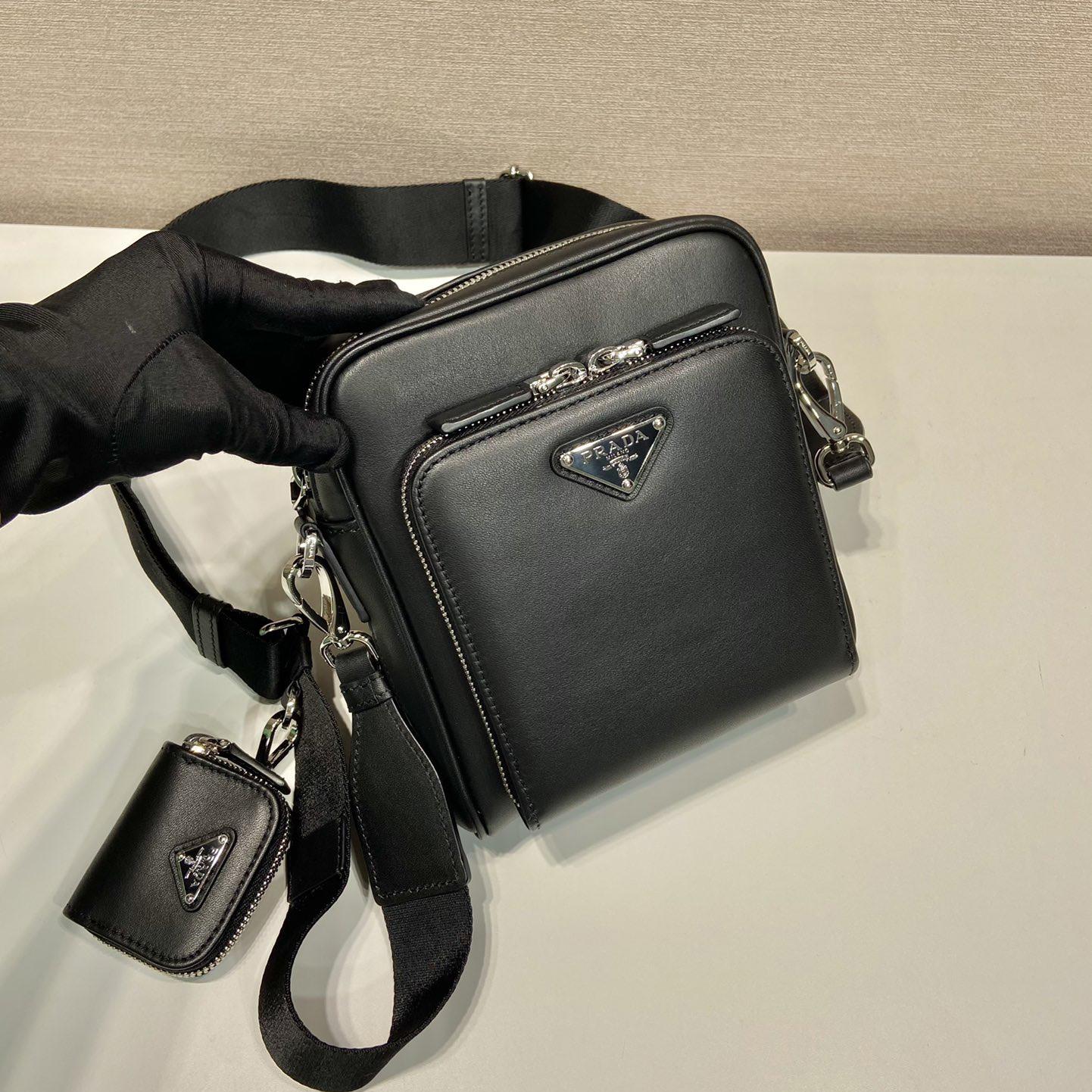 Prada Leather Shoulder Bag With Pouch - EUR FASHION