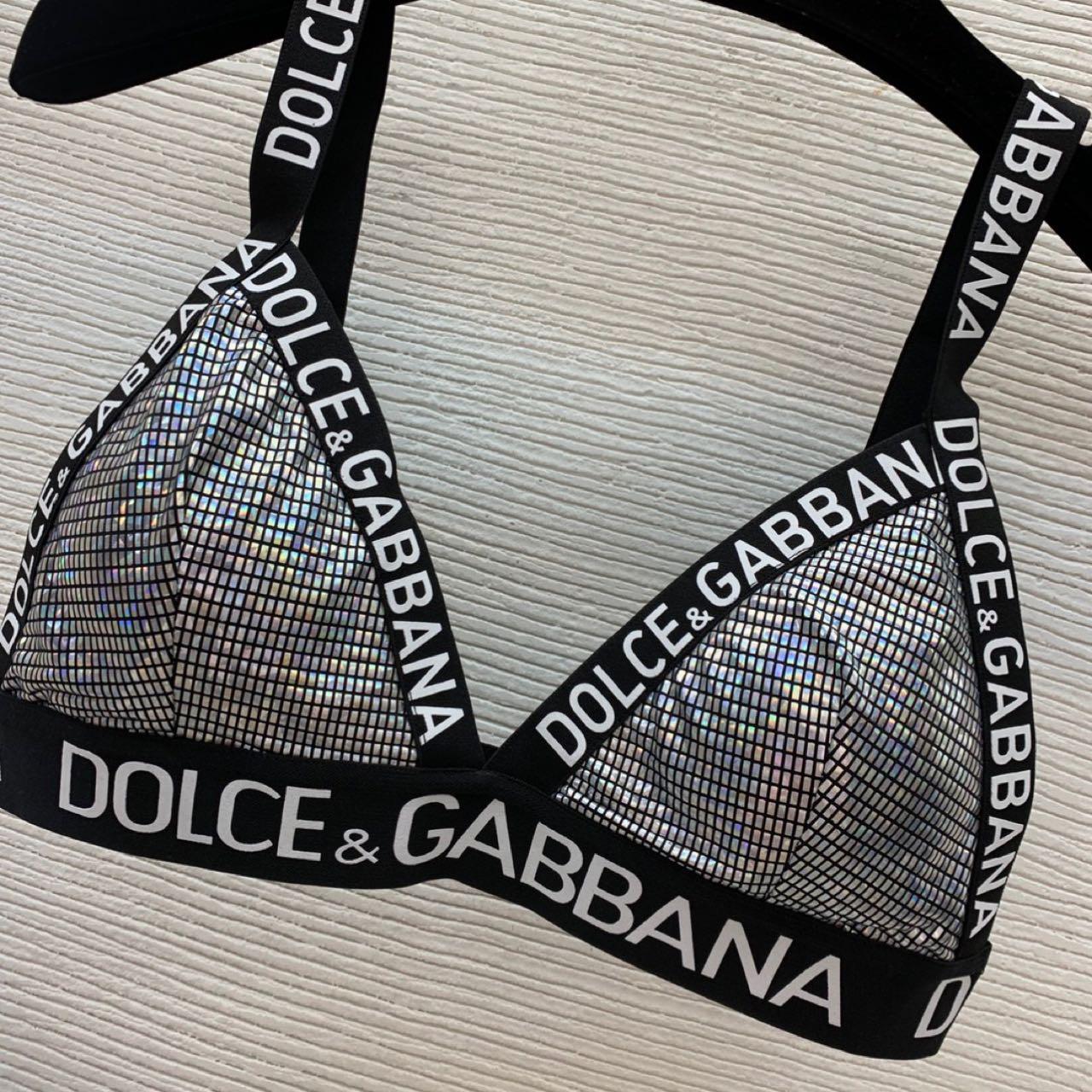 Dolce & Gabbana Crystal mesh triangle Bra & Briefs  - EUR FASHION