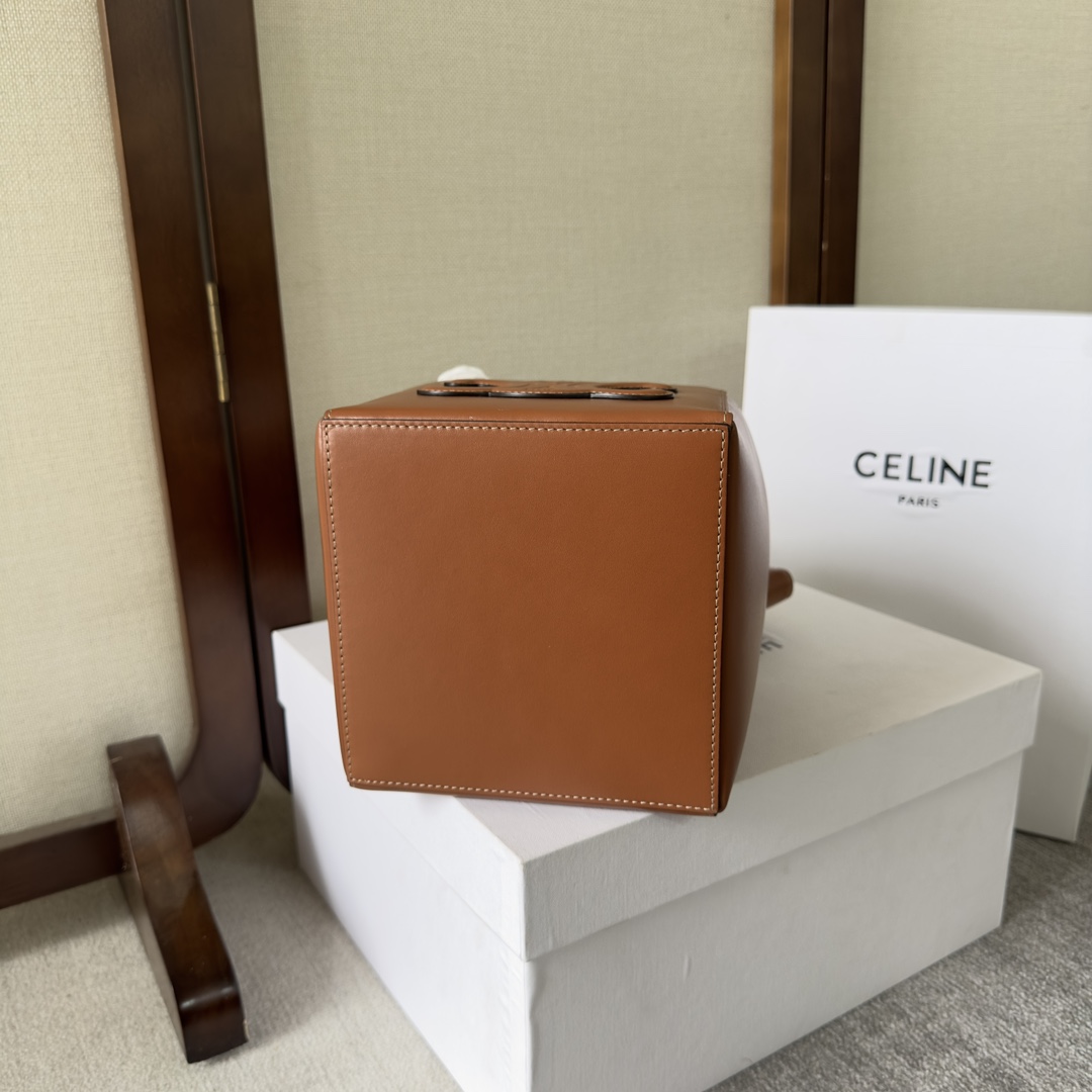 Celine Cube Bag Cuir Triomphe In Shiny Calfskin (15-15-15cm) - EUR FASHION