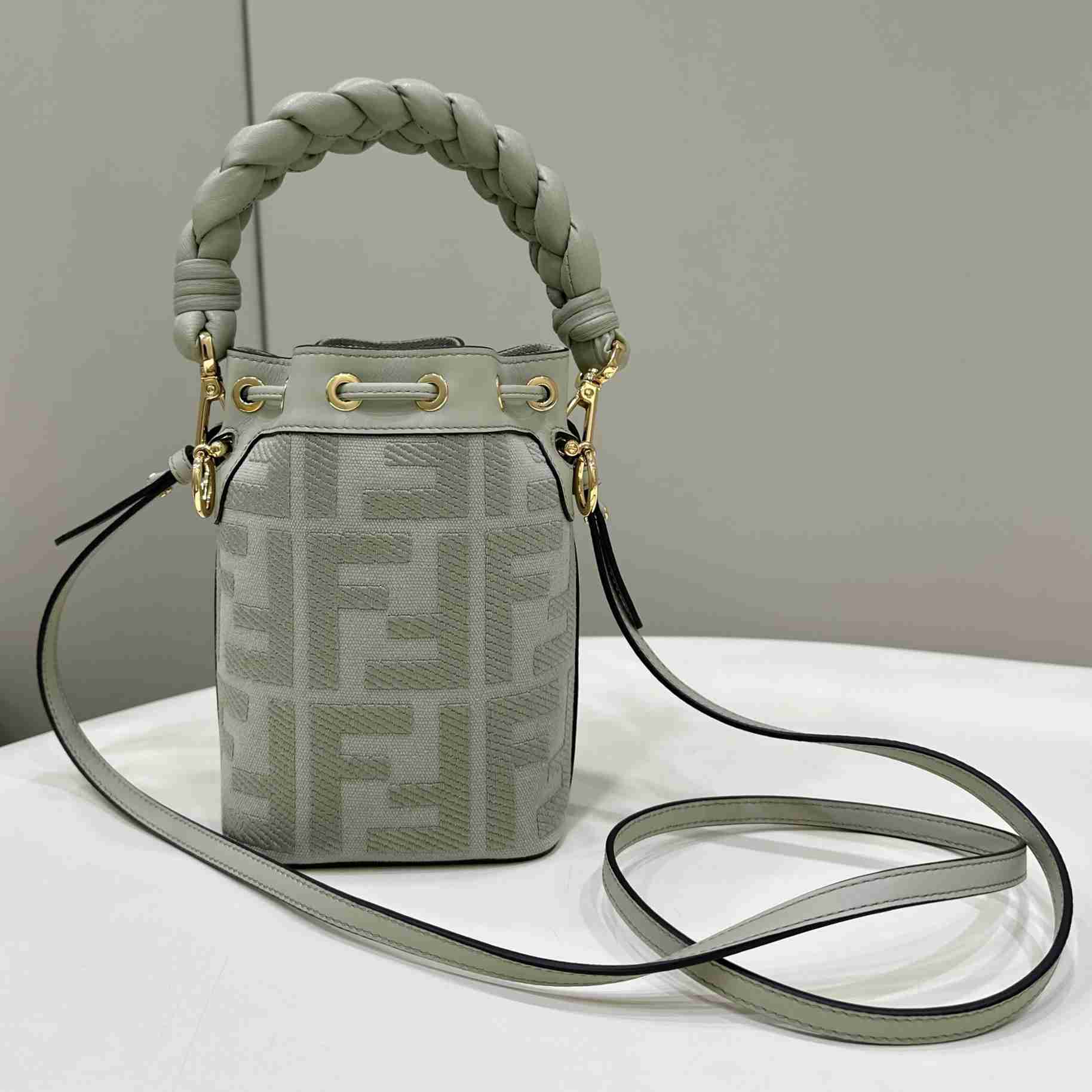 Fendi Mon Tresor Light Green FF Canvas Mini-bag - EUR FASHION