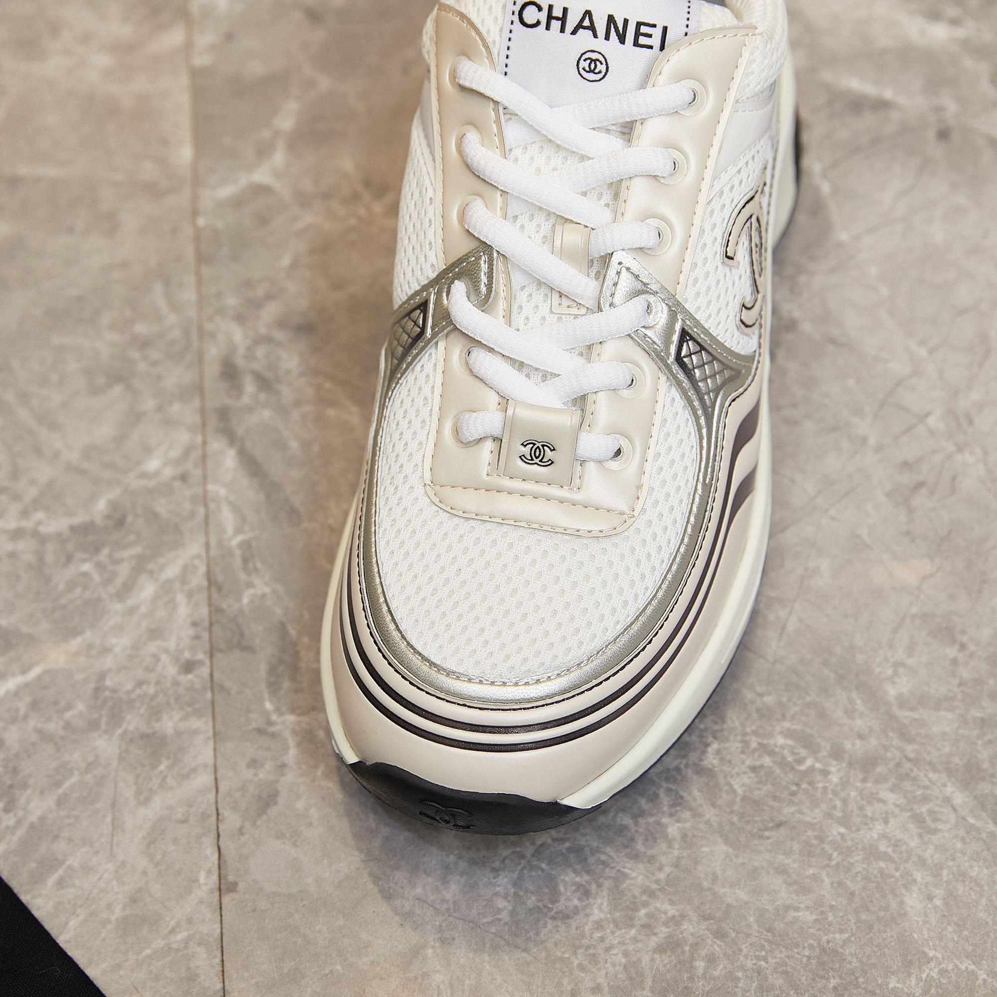 Chanel Fabric & Laminated Sneakers - EUR FASHION