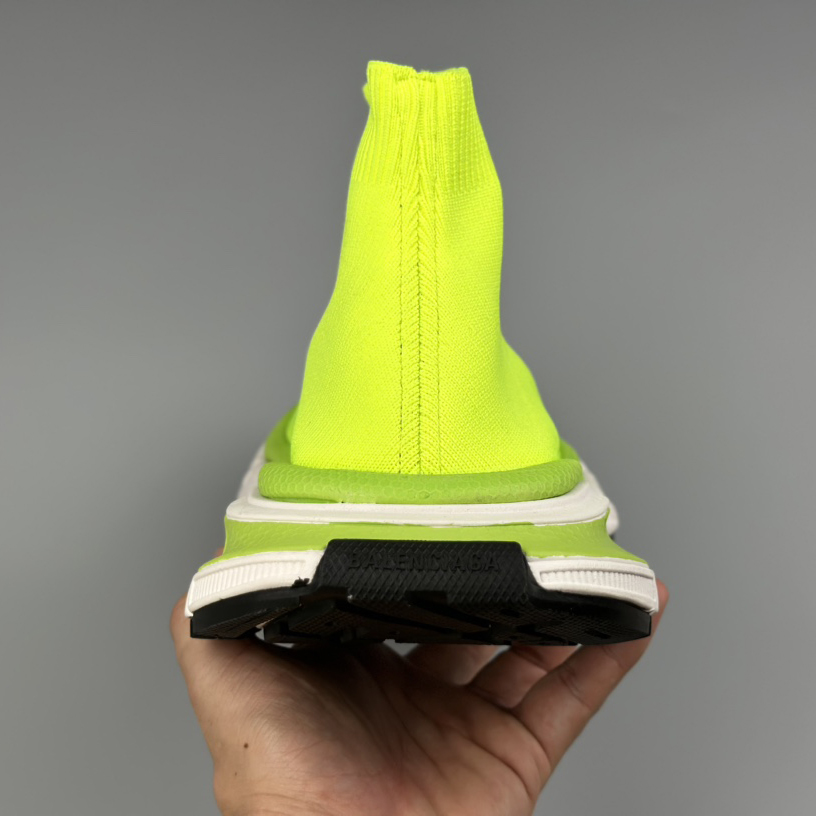 Balenciaga 3XL Sock Recycled Knit Sneaker In Neon Yellow - EUR FASHION