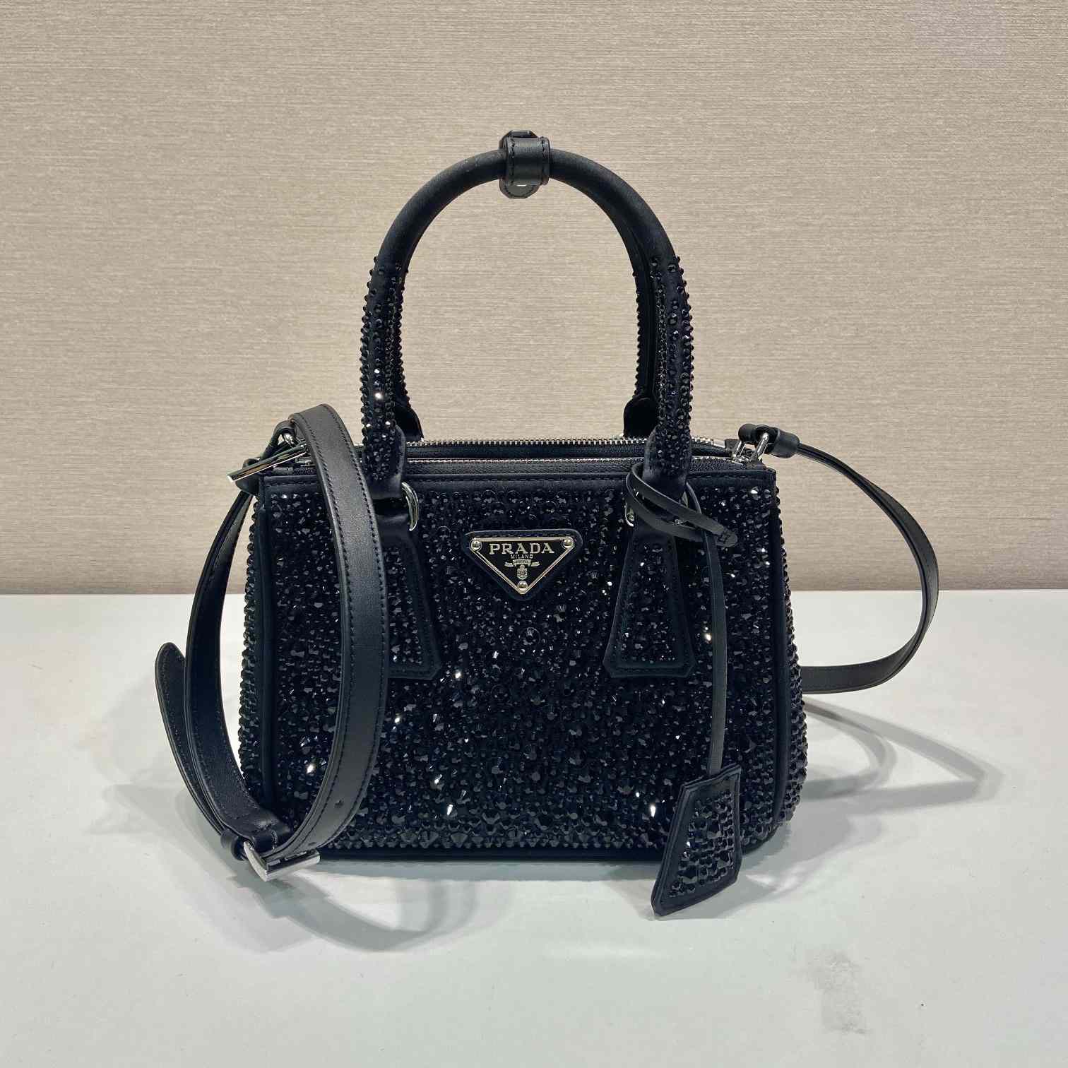 Prada Galleria Satin Mini-bag With Crystals - EUR FASHION